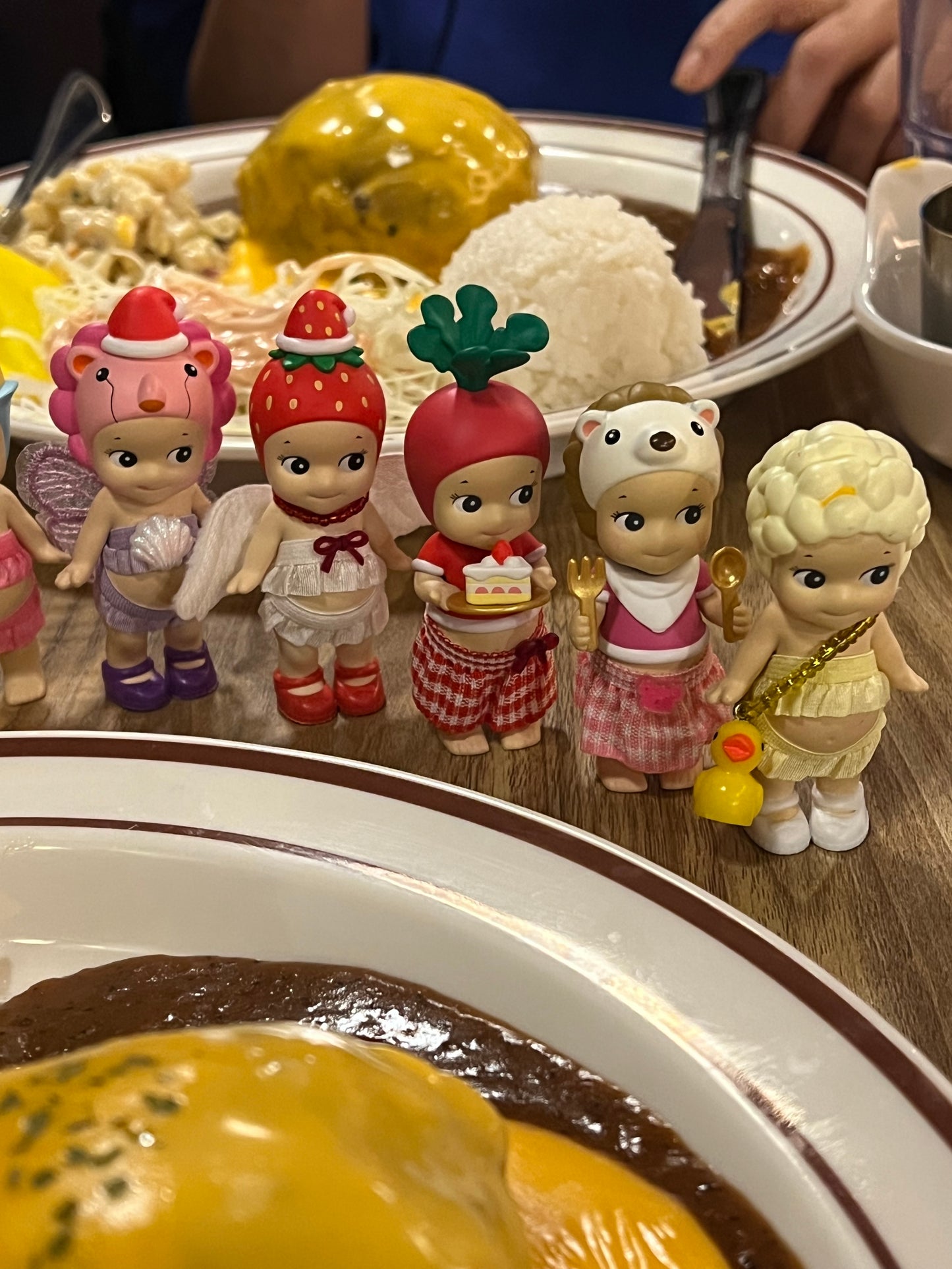 Pink skirts and yellow sets