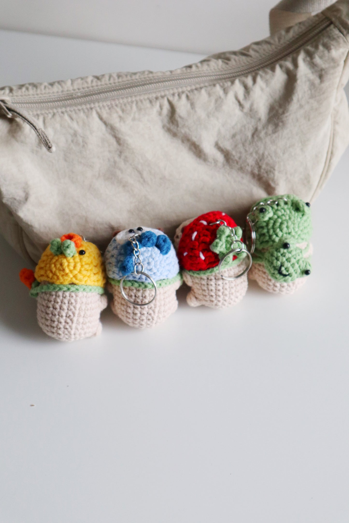 FISH CAPYBARA CROCHET KEYCHAINS