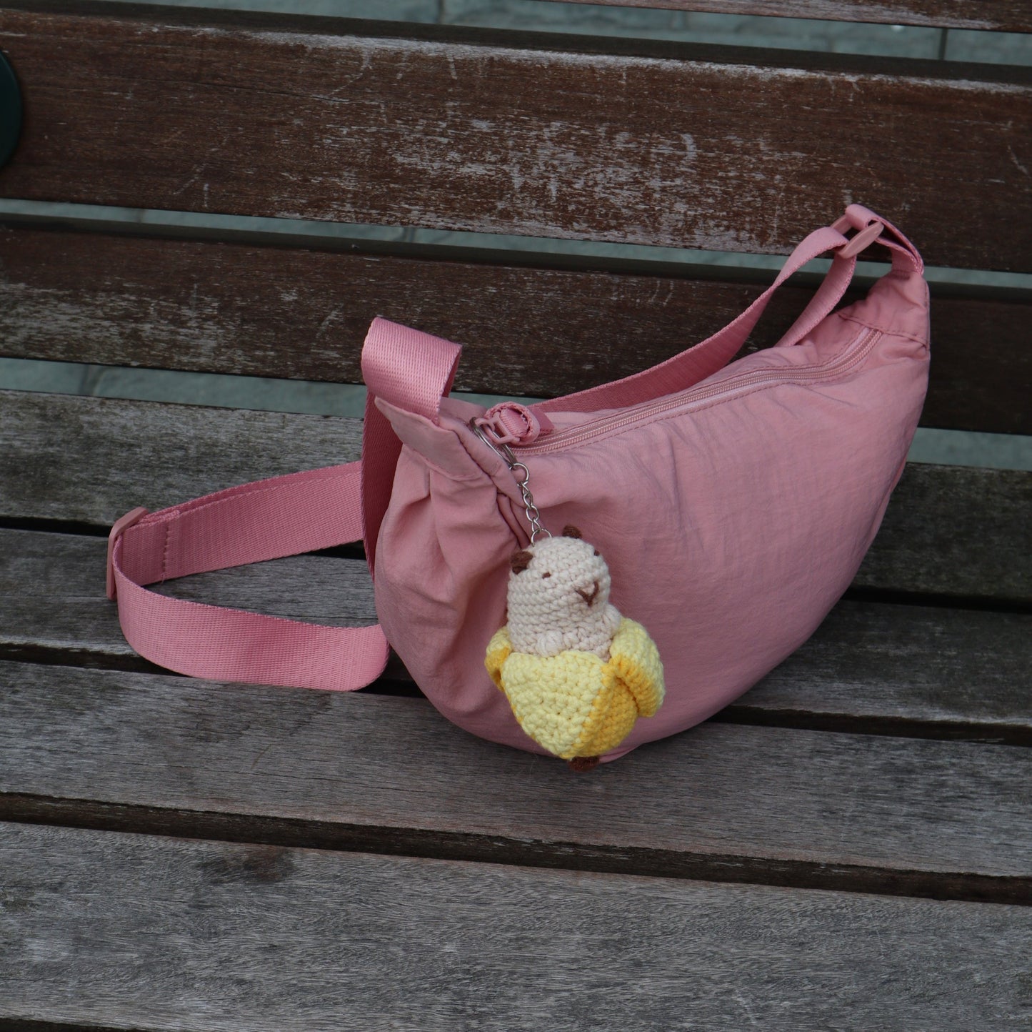 BANANA CAPYBARA CROCHET KEYCHAINS