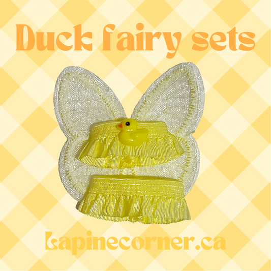 Duck fairy figurine clothes