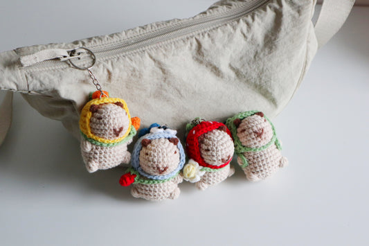 DUCK CAPYBARA CROCHET KEYCHAINS