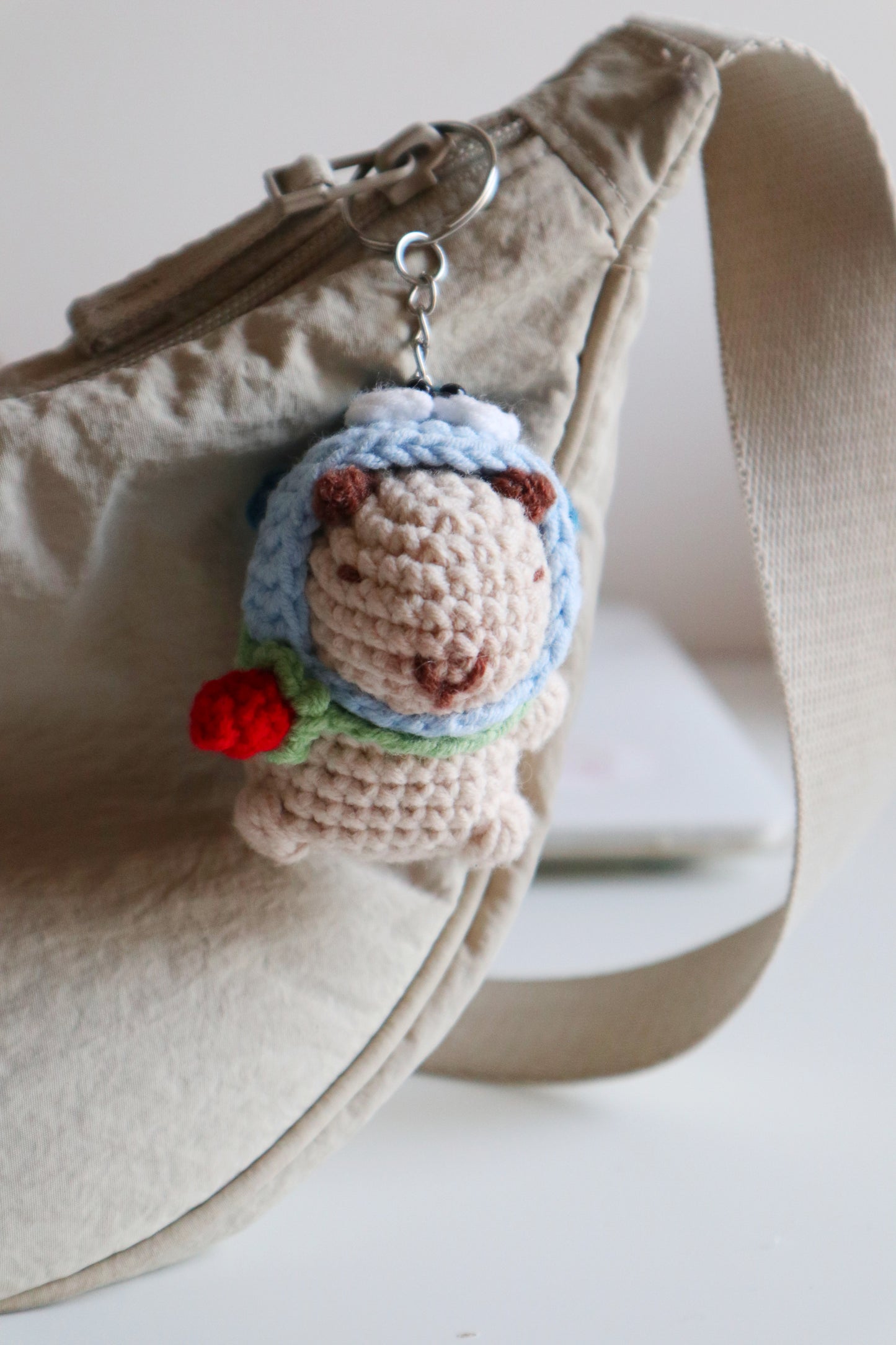 FISH CAPYBARA CROCHET KEYCHAINS