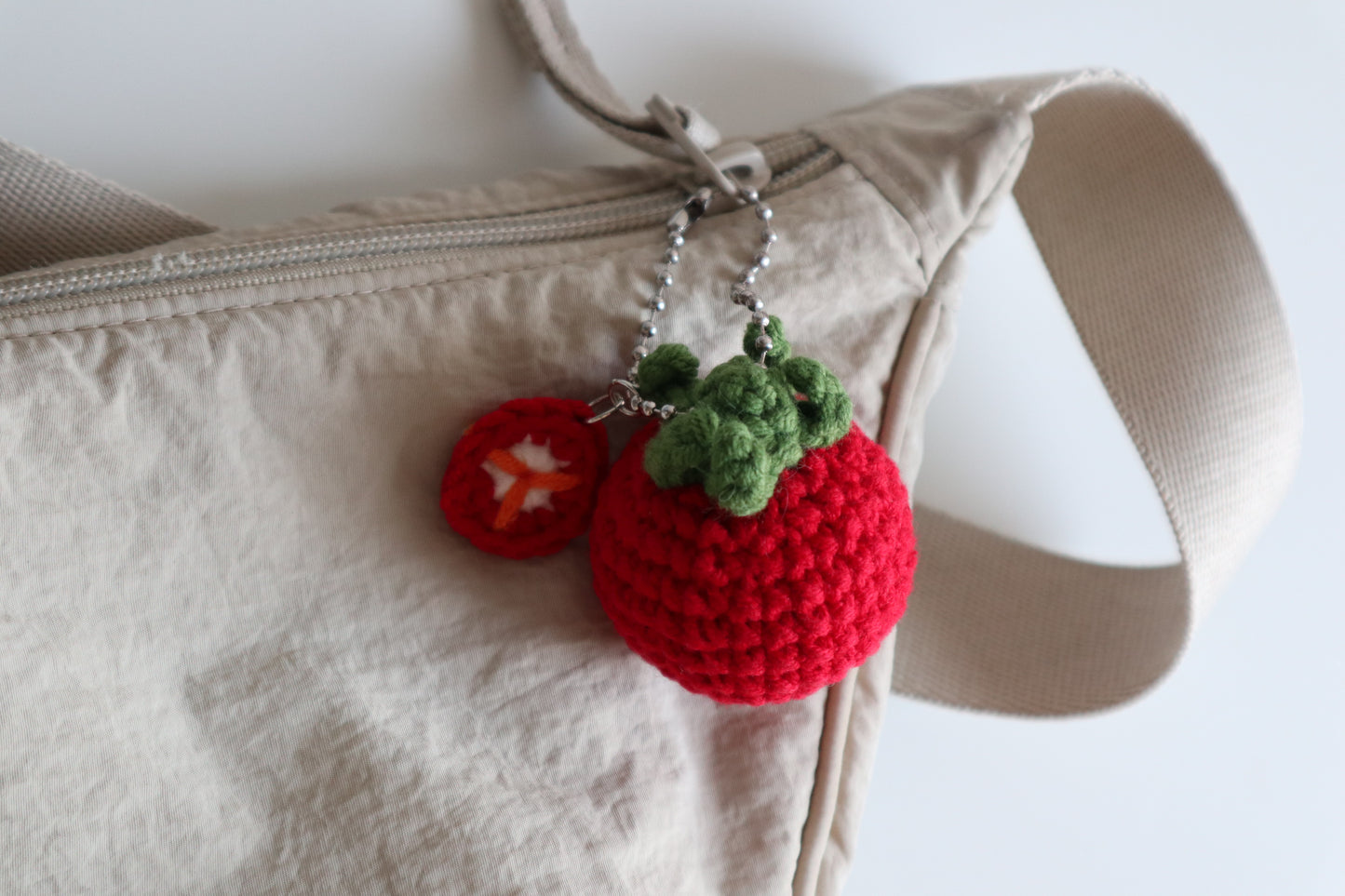 TOMATO CROCHET KEYCHAINS