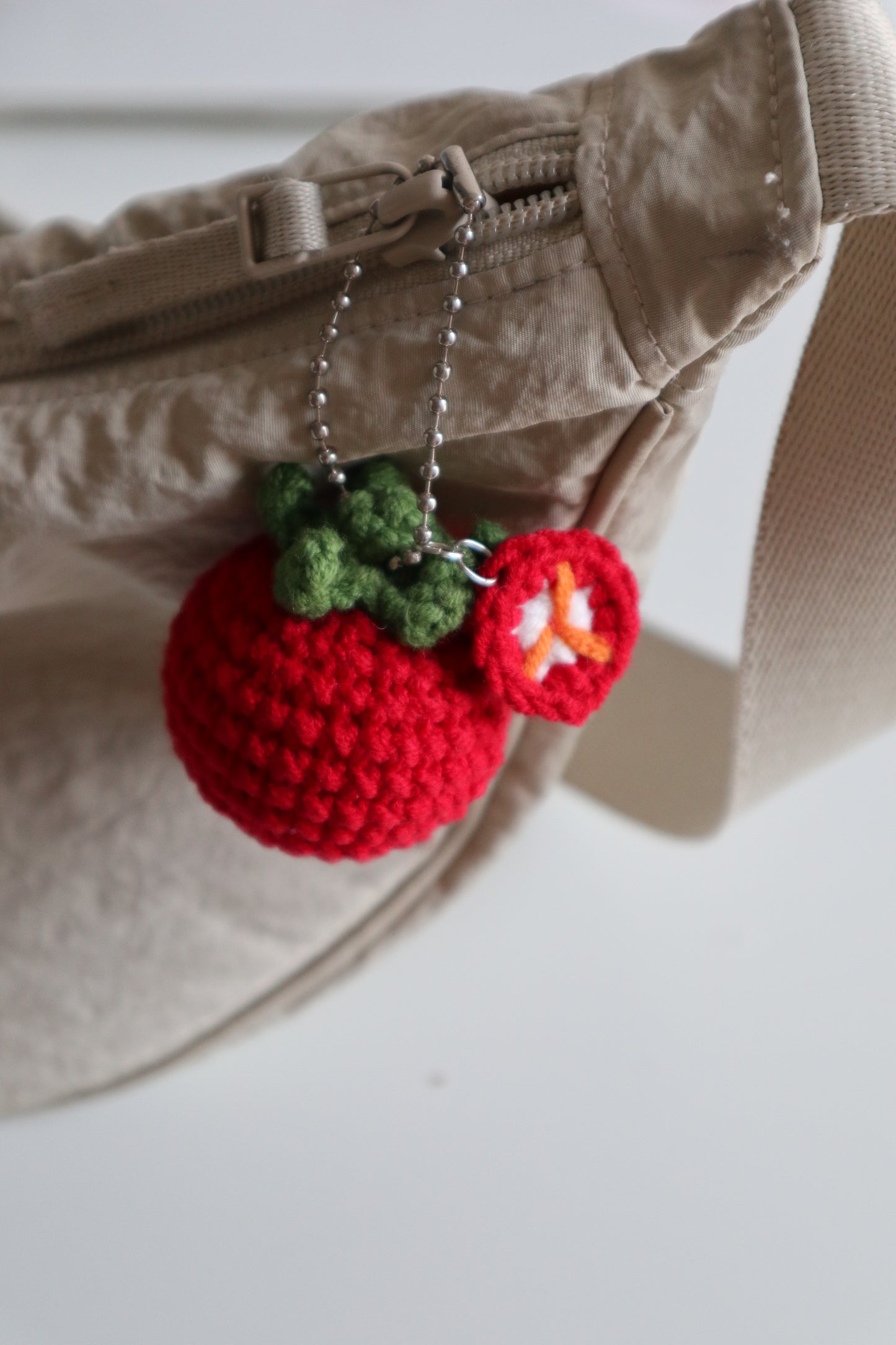 TOMATO CROCHET KEYCHAINS