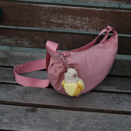 BANANA CAPYBARA CROCHET KEYCHAINS