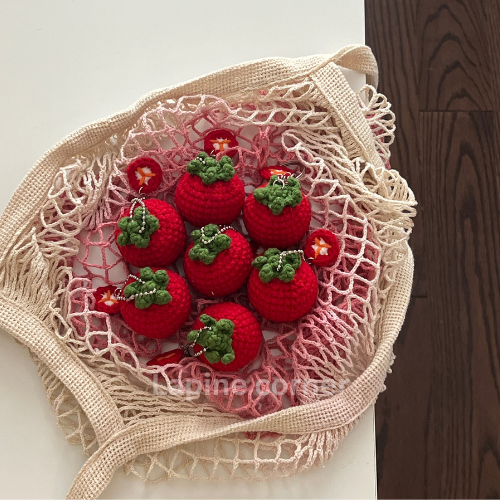 TOMATO CROCHET KEYCHAINS