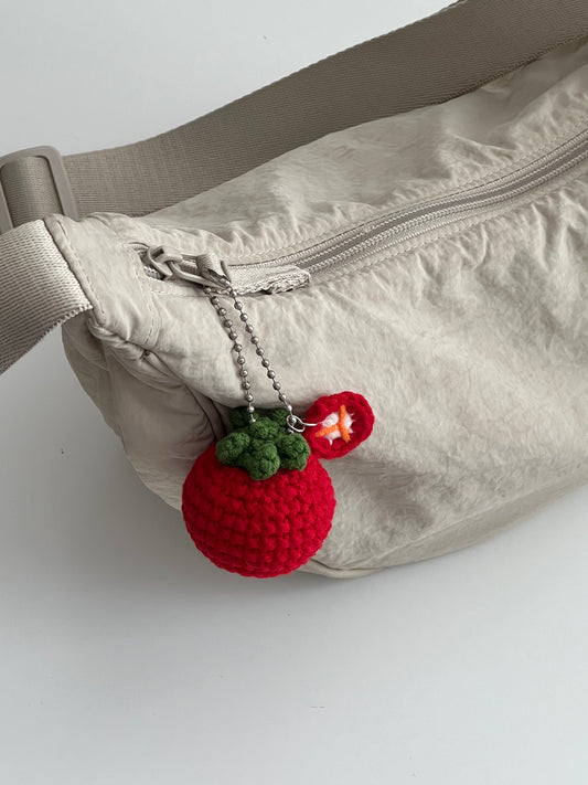 TOMATO CROCHET KEYCHAINS